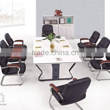 chrome base with wood armrest modern visitor chair AH-203