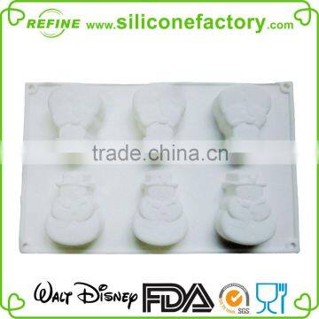 Wholesale Christmas mini snowman silicone cake mould