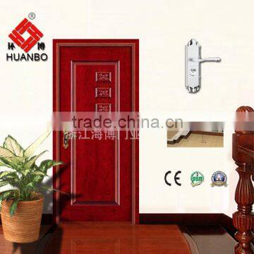 Cheap price fancy design solid timber composite wooden door interior doors with hardware