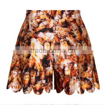 2015 Cargo Shorts Women Shorts Summer Printing Bees Pants Hot Shorts N14-41