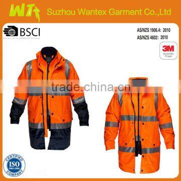 hi vis orange winter jacket for man wholesale cheap woman jacket clothing reflective parka clothing down jacket