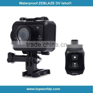 Waterproof DV Ishot1 ZEBLAZE 1080p Action Camera 1.5" IP68 WIFI 12MP 1050mah battery 170 Degree Angle Lens