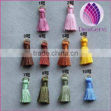 handmade polyester tassels with alloy ring