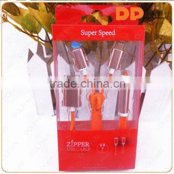new premium zip metal earphone volume control zipper earphone