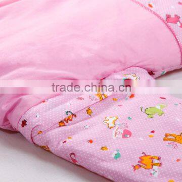Infant Kids Anti Kicking Quilt Sleeping Bag for Four Seasons Detachable Fillings Pink Style photo-3