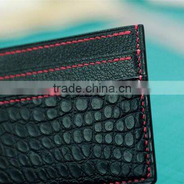 Top Quality Simple Design Genuine Crocodile Leather Business Card Holder