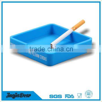 Hot sale smokeless silicone ashtray , heat resistant square silicone ashtray