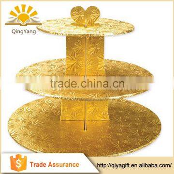 Tiered Round Cake Stand Black / Silver / Gold Cardboard Cupcake Tower Cake Decoration photo-5