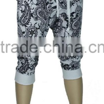 Mens bandana print french terry jogger shorts