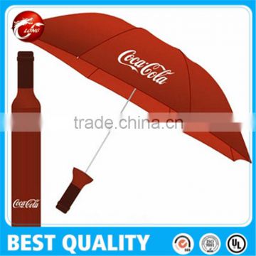 Promotion gifts wine shape bottle umbrella,3 folding umbrella