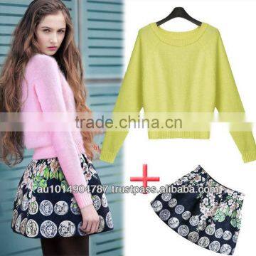 SWEATER WITH SKIRTS 2014 LATEST EUROPEAN SUITS 6337