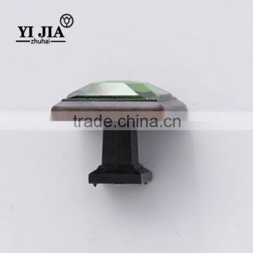 25 mm ODM Zhuhai Company Green Color Crystal Pull Knobs for Cabinets photo-3