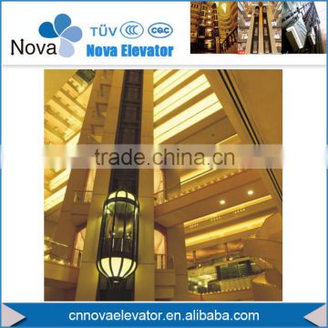 800kg, 1.0m/s Sightseeing Panoramic Elevator for 10 Person