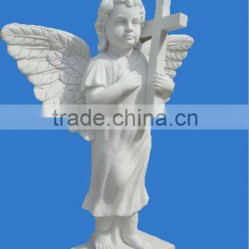 Chinese White Marble Tombstone With Little Angel HT-S-MB112