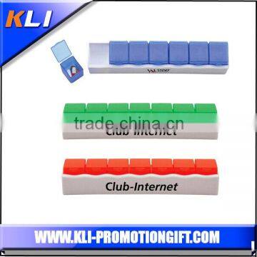 Wholesale box for pill weekly rectangle 7 cases pill box