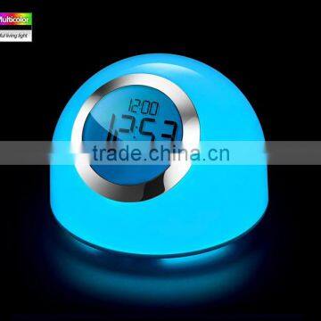 Multi Color Led Touch Light With Digital Alarm Clock Lava Lamp 7 Color Chaning Night Light Touch Led Desk Table Lamp photo-5