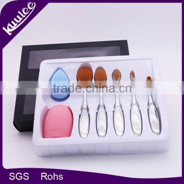 New Amazon Hot Selling Professional Cosmetic Oval Brushes Makeup Set