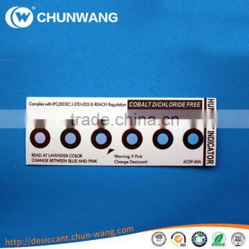 Vacuum Packing Cobalt Free Humidity Indicator Card 10%-60%