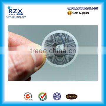 Circle/ Custom 13.56MHZ passive nfc label/ sticker Phone nfc tag