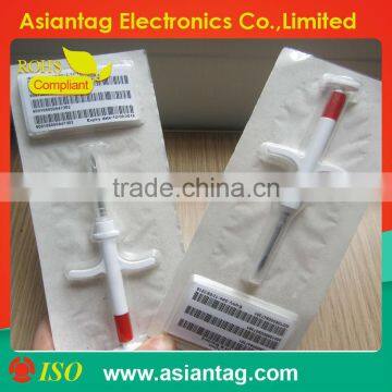 syringe for animal with RFID animal glass tag