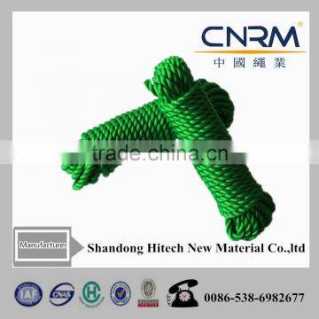 3 strand twisted rope for PP HDPE Material