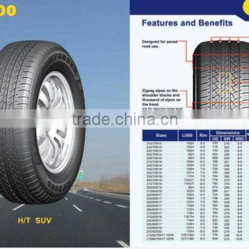 China cheap SUV paved road used tyres