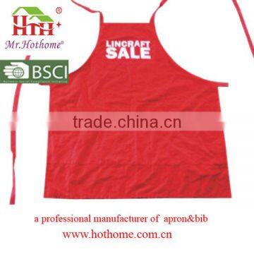 Red Full Length Bib Work Apron for Woman photo-2