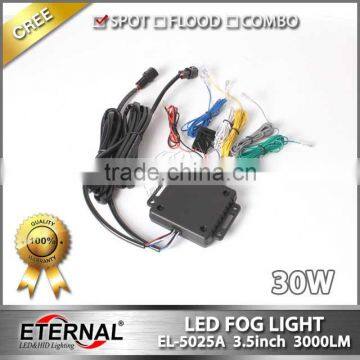 3.5in 30W Jeep Wrangler Rubicon Universal Led Fog Light 4x4 Offroad Truck Trailer Vehicles Work Led Driving Lamp photo-4