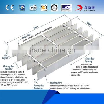 Platform Steel Grating / Stainless Steel Bar / Plain Type / Serrated / I-Shape bar grating/30x3 Galvanized Steel Grating