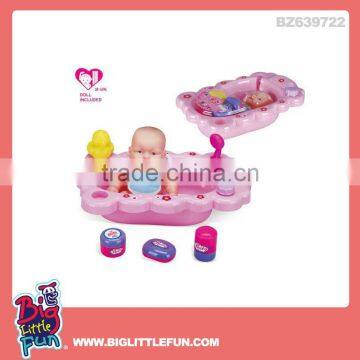 Baby toy plastic toy bathtub with doll