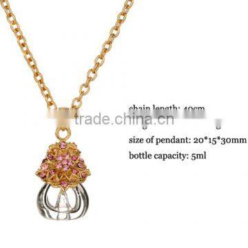 Crochet Shaped Perfume Bottle Jewelry Necklace for Women Wholesale