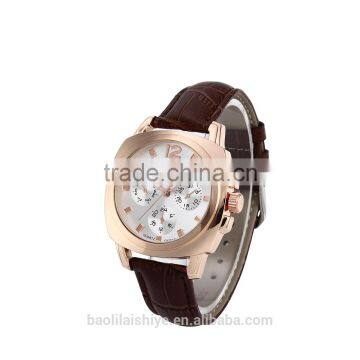 New fashion 2016 factory price genuine leather watch