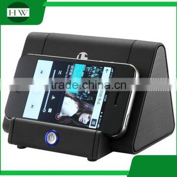 triangle no wifi bluetooth mini portable automatic speaker mobile phone holder mutual induction sound loudspeaker box