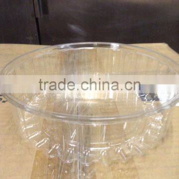 Disposable Plastic Clear Fluted Dome and Black Base Cake Pastry Food Domes Containers photo-4