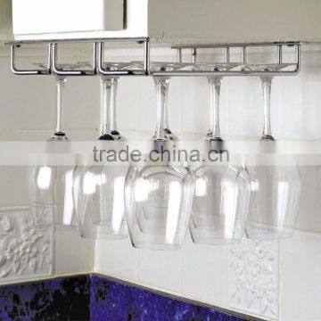 High Quality Chrome Under Stemware wall wine glass rack