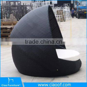 Outdoor Furniture Round Bed Rattan Sofa Bed photo-5