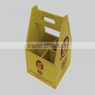 China Factory Supply Pine/paulownia Wooden Wine Box, Christomas Wood Craft and Gifts Using for Wine Bucket photo-2