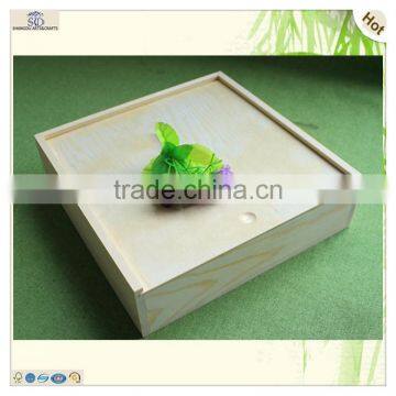Sliding Large Space Square Hinged Wooden Flower Box photo-2