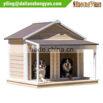 2 doors wood pet house, dog house