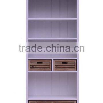 Modern Tall Open Shelf Bookcase, Simple Wooden Bookshelf photo-2