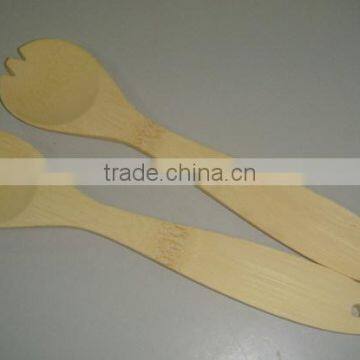 High quality best selling eco friendly spun bamboo colored salad server from Vietnam