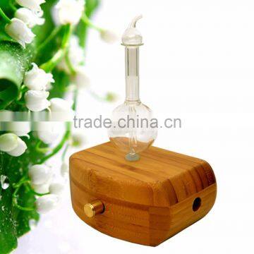 Elegant Wooden and Glass LED Aroma Diffuser Nebulization Oil Diffuser
