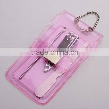 Promotional china manicure set nail pedicure set in pvc pouch