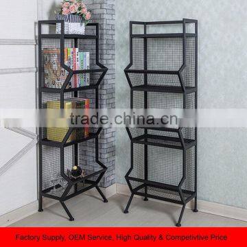 Floor standing metal Tier Display Book Storage rack