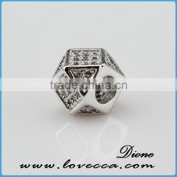 New Product Brass Beads With Zircon,Micro Pave Beads,Round Micro Pave Beads