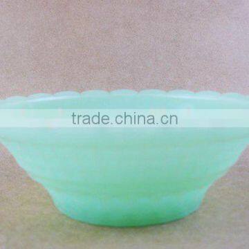 Glass bowl, Jade- like glass bowl