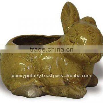 Vietnam clay animal planter