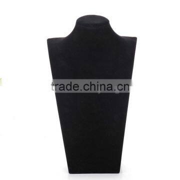 Black Velvet Wood Neck Stand Jewelry Display photo-3