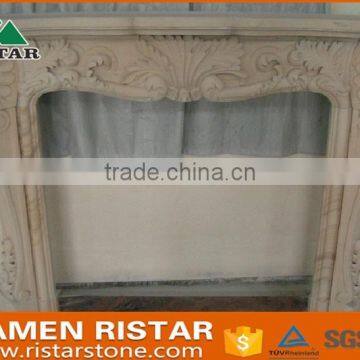Cheap natural carving white marble fireplace surround mantel RST-FP-K43