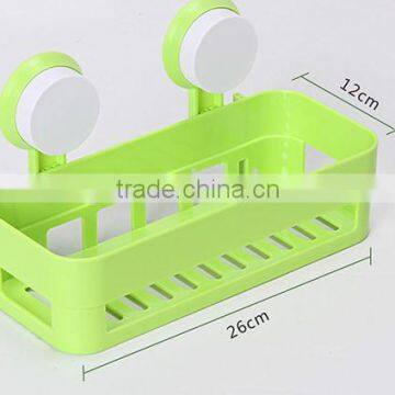 Vacuum Suction Cup Bathroom and Kitchen Plastic Rectangle Shelf/holder photo-2